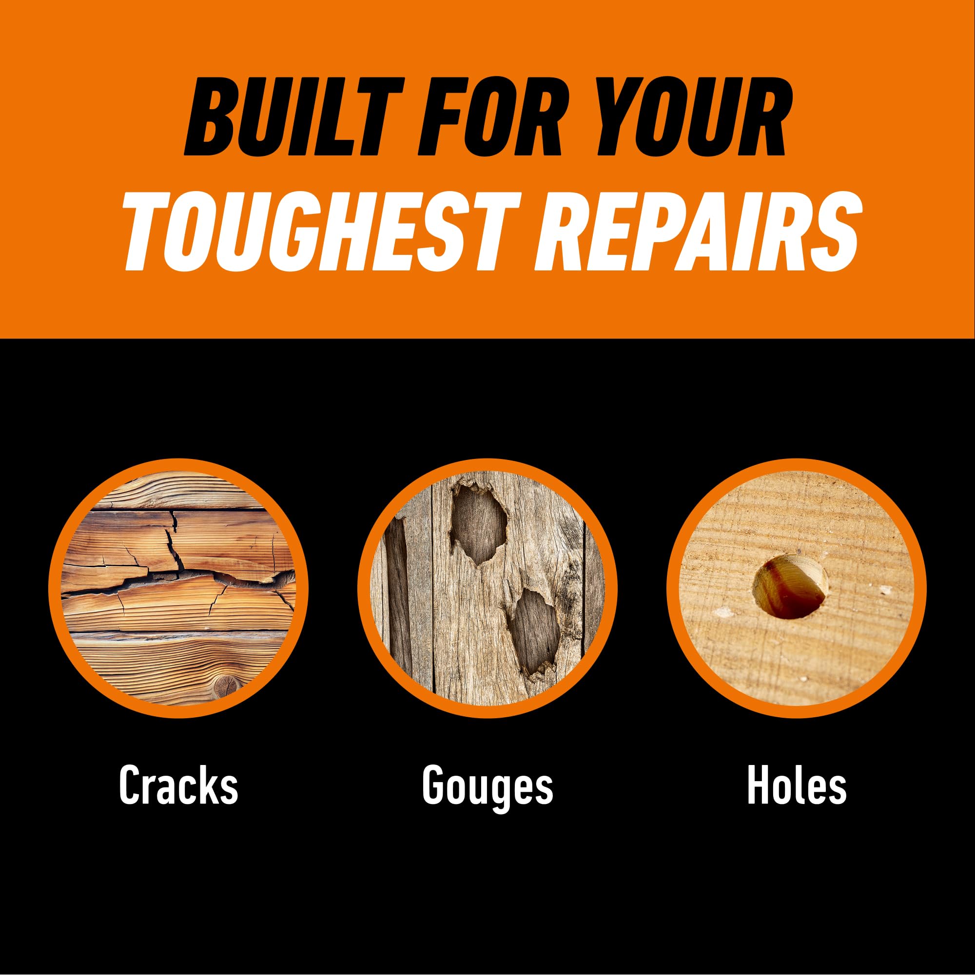 Gorilla All Purpose Wood Filler, Natural Color, 6 Ounce Tube (Pack of 1) - Water Resistant for Indoor or Outdoor Projects and Repairs - Image 3