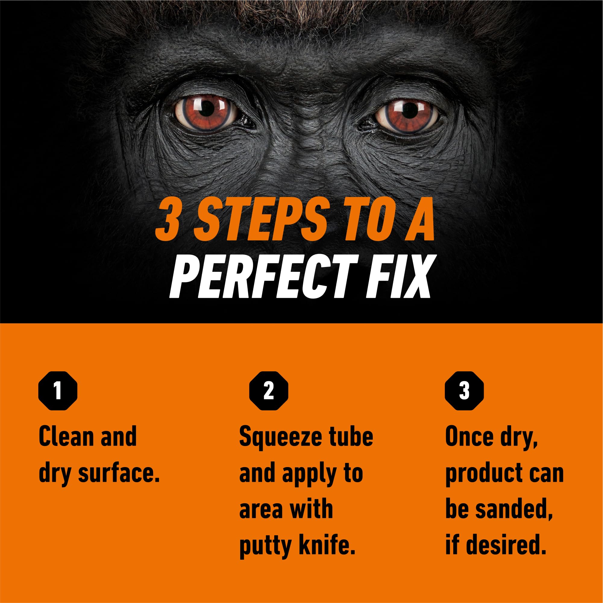 Gorilla All Purpose Wood Filler, Natural Color, 6 Ounce Tube (Pack of 1) - Water Resistant for Indoor or Outdoor Projects and Repairs - Image 6