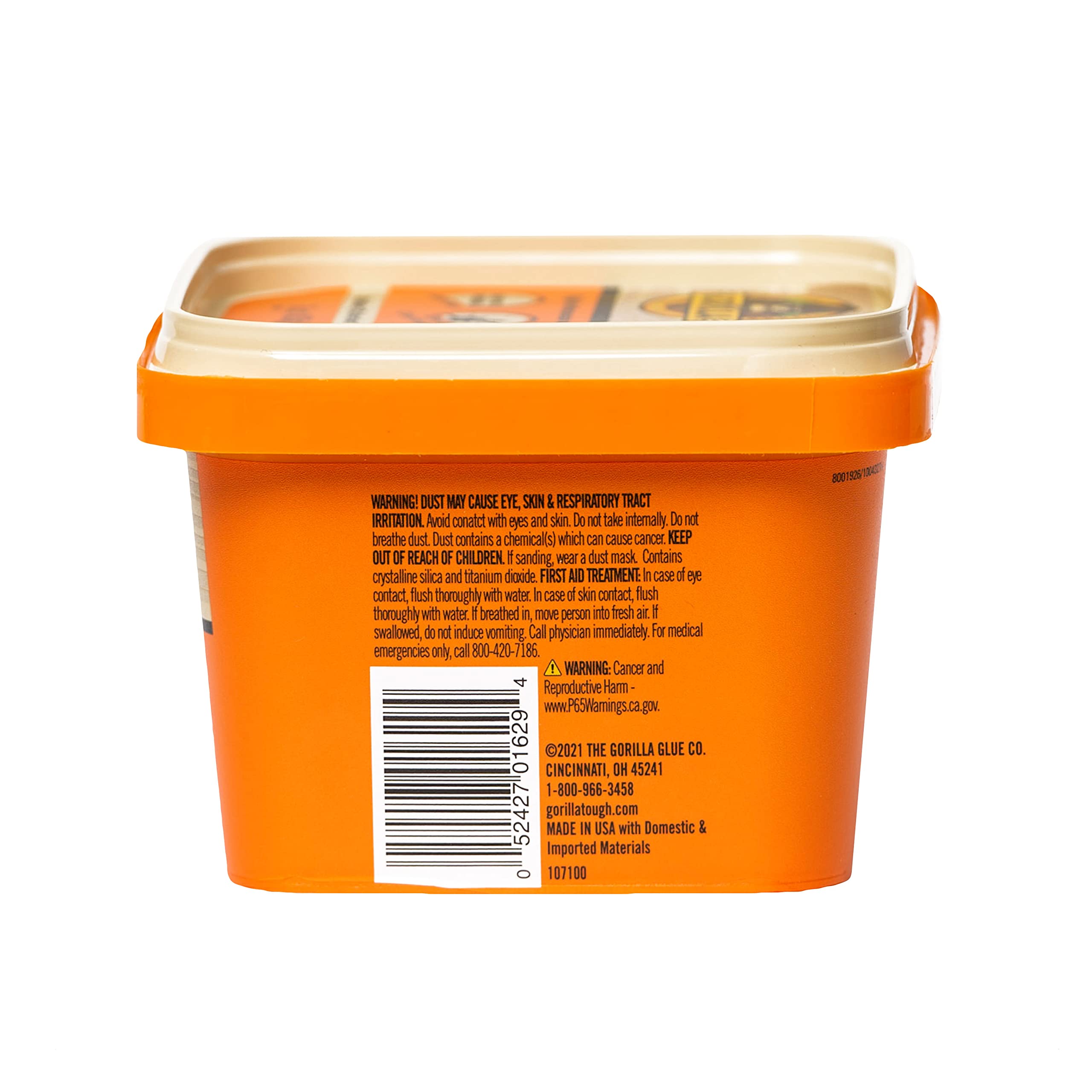 Gorilla All Purpose Wood Filler, Natural Finish, 16 Ounce Tub (Pack of 1) - Water Resistant for Indoor or Outdoor Projects and Repairs - Image 7