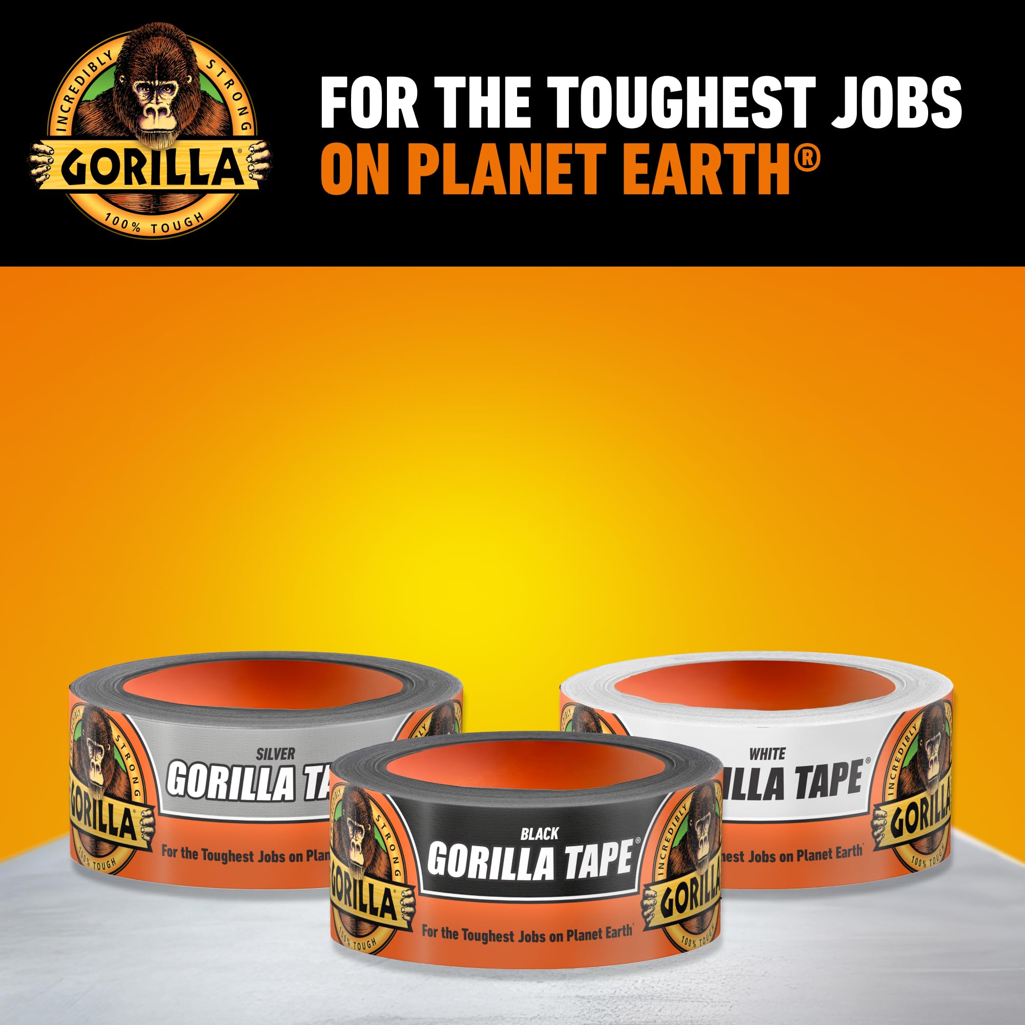 Gorilla Tape, Duct, Utility, Triple Layer Strength, Indoor & Outdoor, Weather Resistant Shell, 1.88 in x 10 yd, Black, (Pack of 2) - Image 8