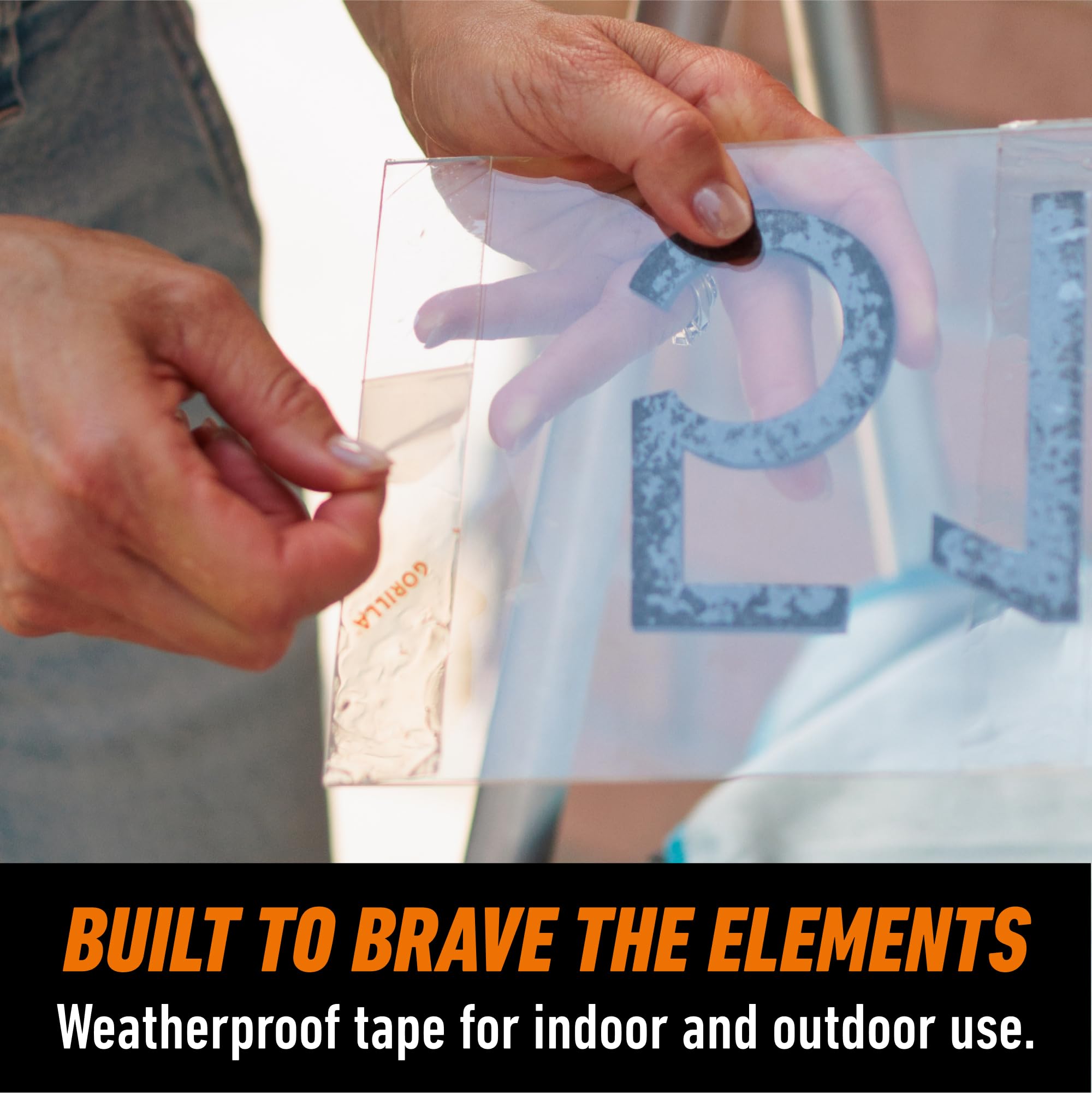 Gorilla Tough & Clear Double Sided Mounting Tape, Clear Tape, 1" x 150" (Pack of 12) - Weatherproof for Indoor or Outdoor - Image 5