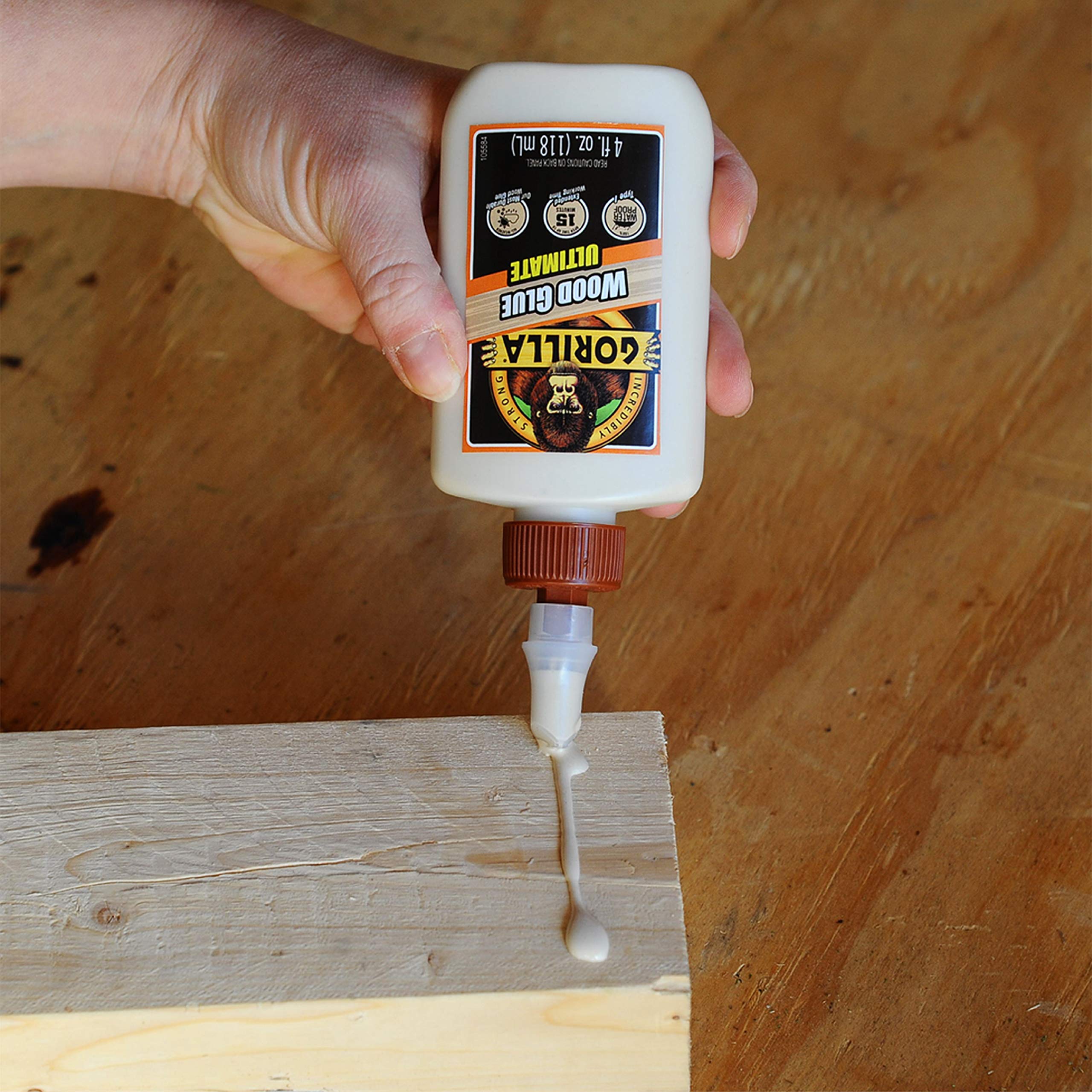 Gorilla Ultimate Waterproof Wood Glue, Natural Wood Color, 4 Ounce (Pack of 6) - Waterproof for Indoor or Outdoor Projects and Repairs - Image 5