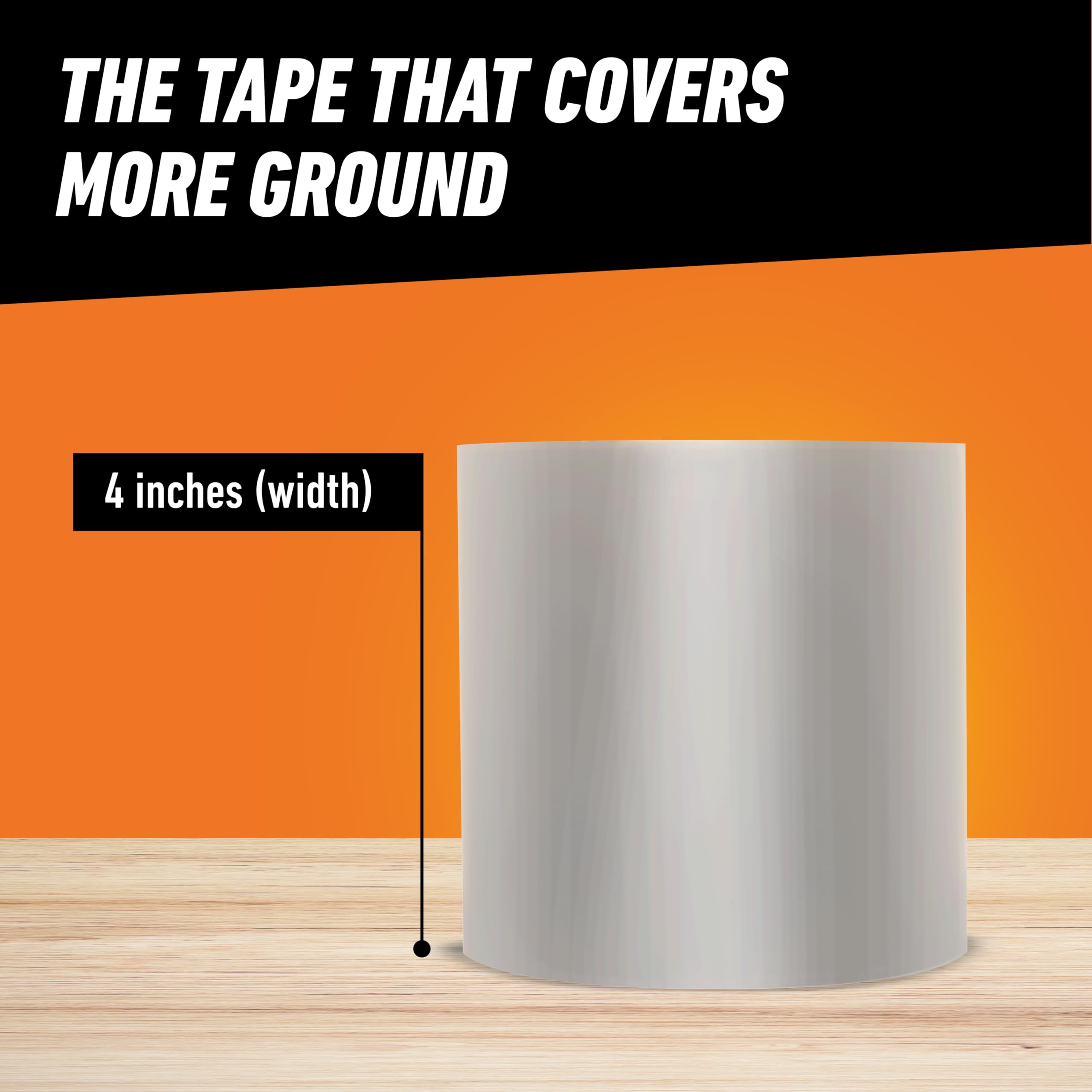Gorilla Waterproof Patch & Seal Tape, Clear Tape, 4" x 8' (Pack of 1) - Permanent Weather Resistant Seal for Leaks and Repairs - Image 6
